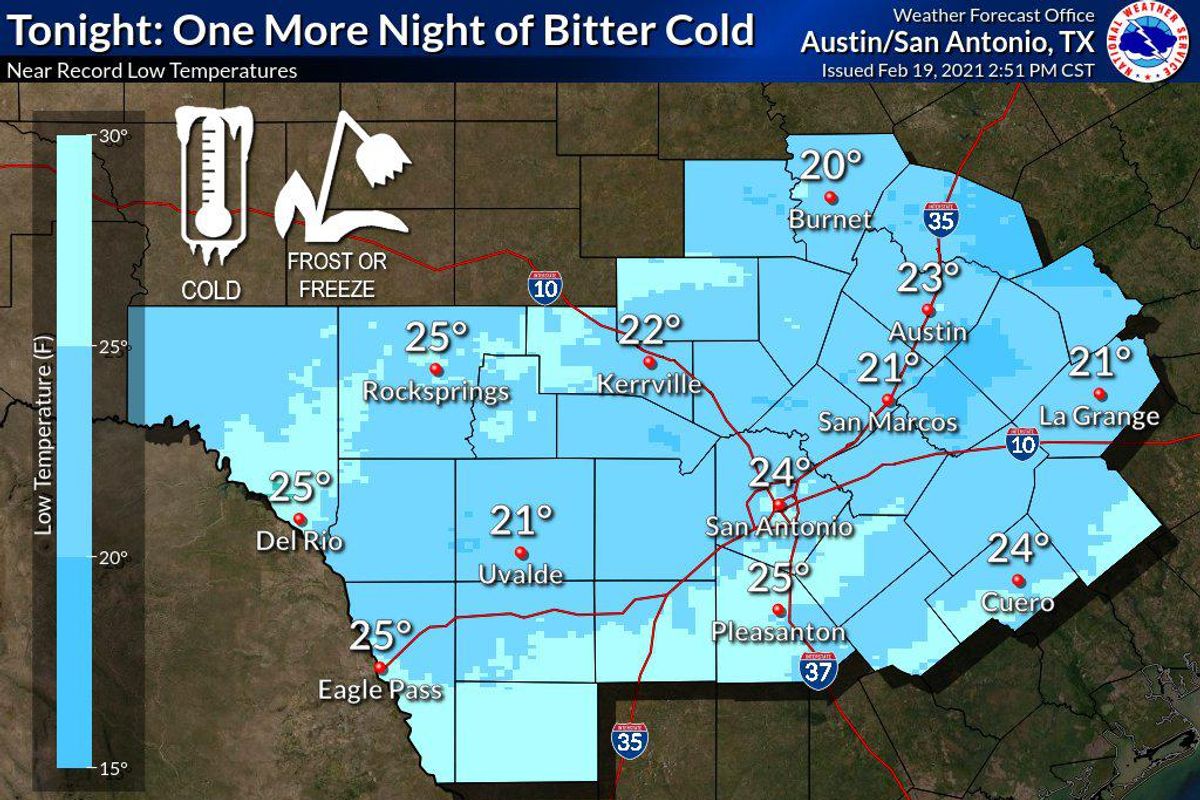 One more hard freeze to finish out the wintry week
