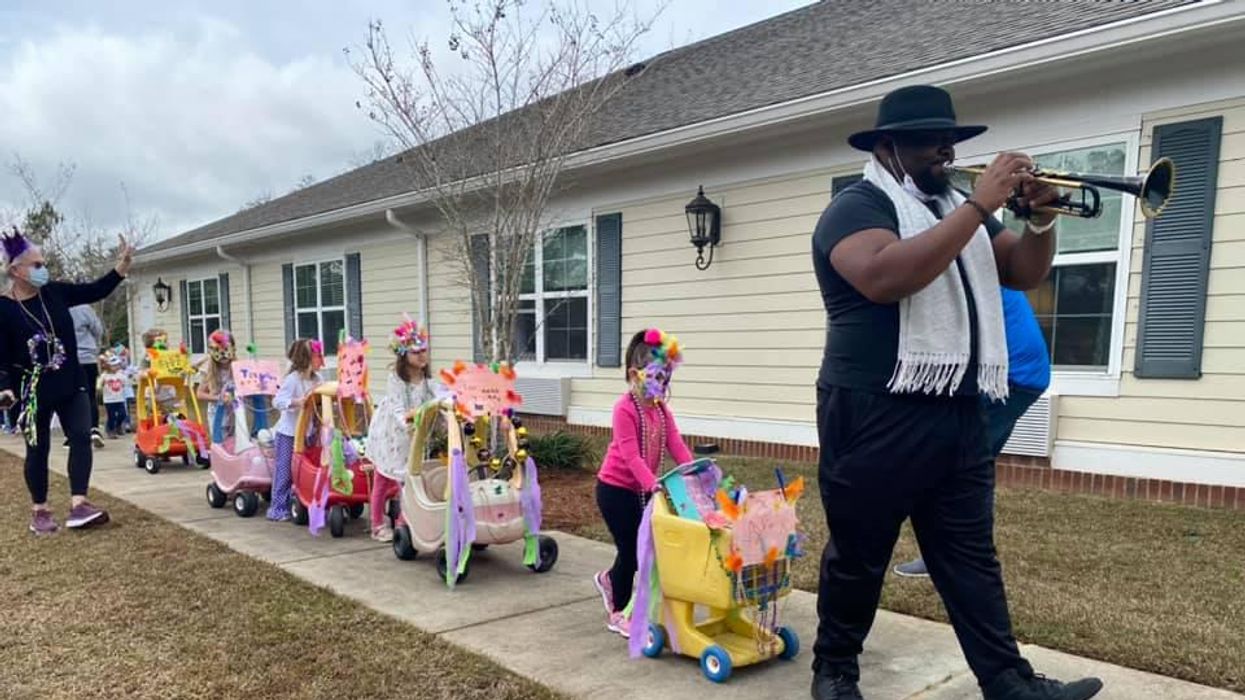 This Alabama preschool put on the cutest little Mardi Gras parade for a senior community