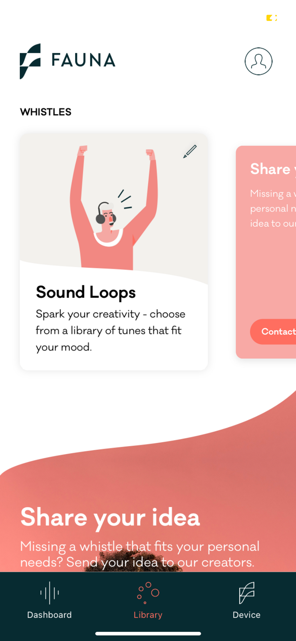 Use Fauna Sound Loops whistle to find the tunes that are right for your mood