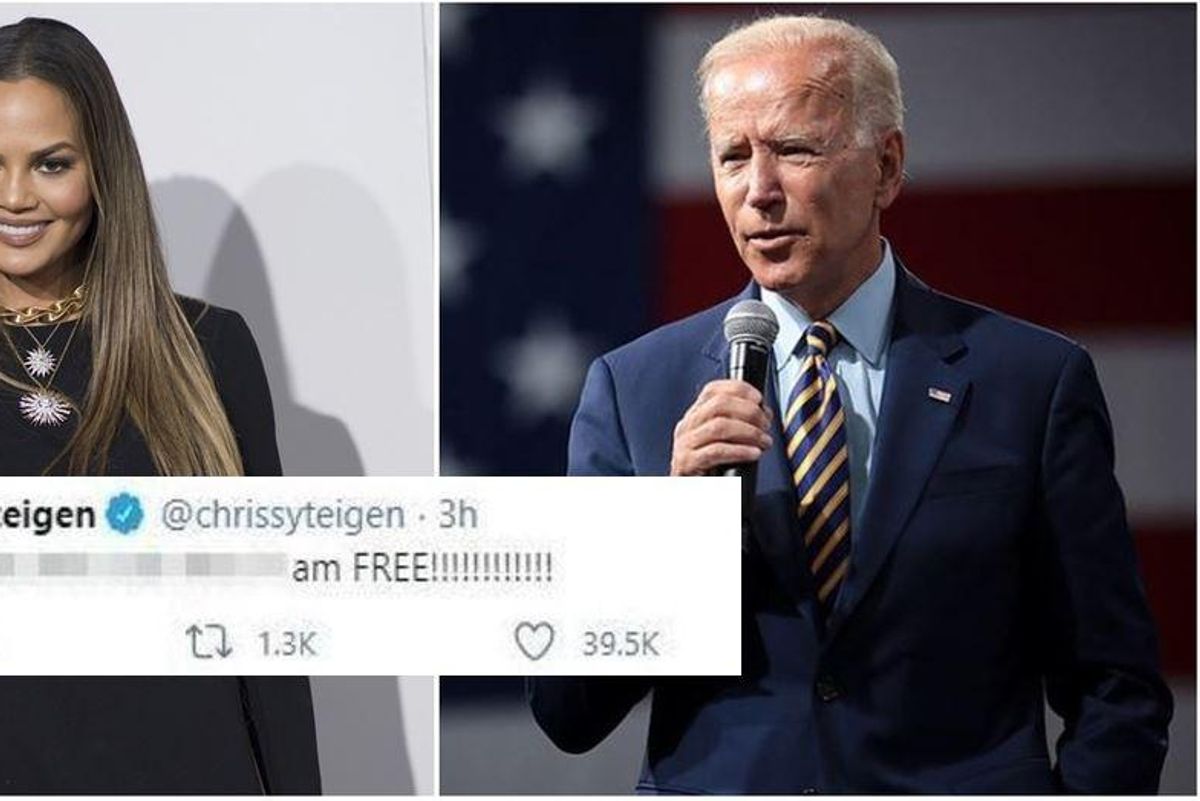 Chrissy Teigen celebrates her freedom after being unfollowed on Twitter by President Biden