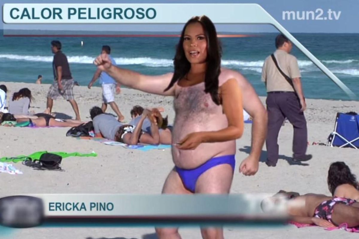 Ericka Pino green screen prank