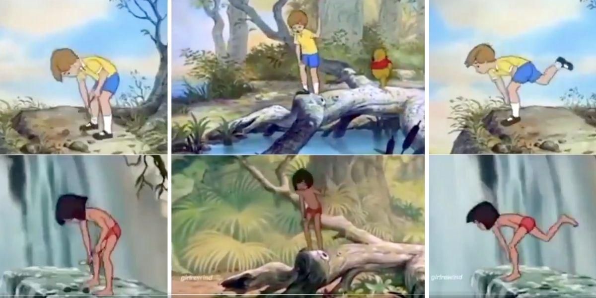 Someone realized that these scenes from different Disney movies are identical and you can not see them