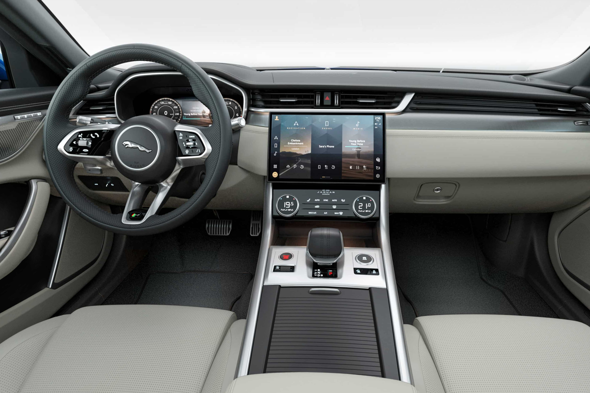 Interior of the 2021 Jaguar XF