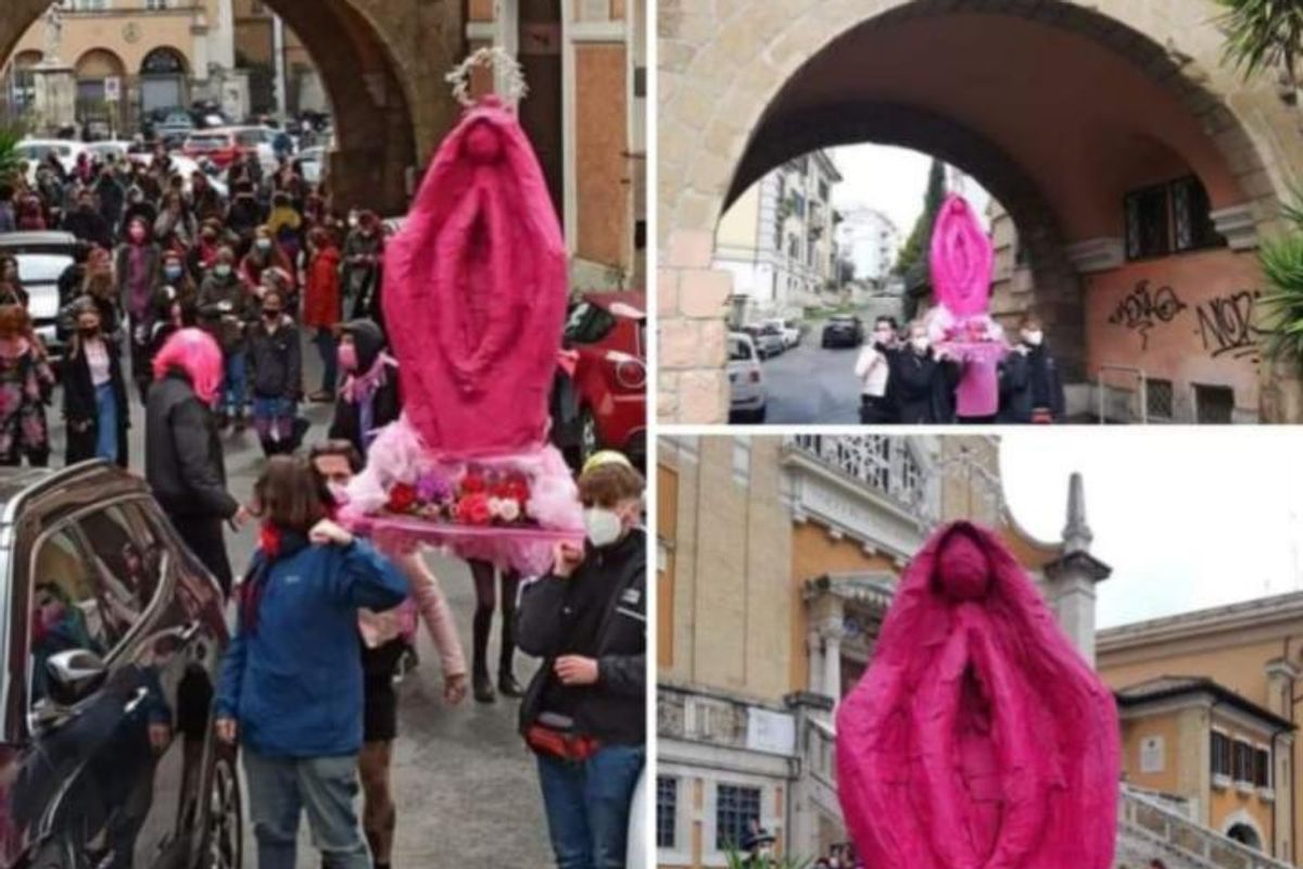 Blasfemia Piazza Sempione: «Le femministe attaccano violentemente una donna e proprio oggi»