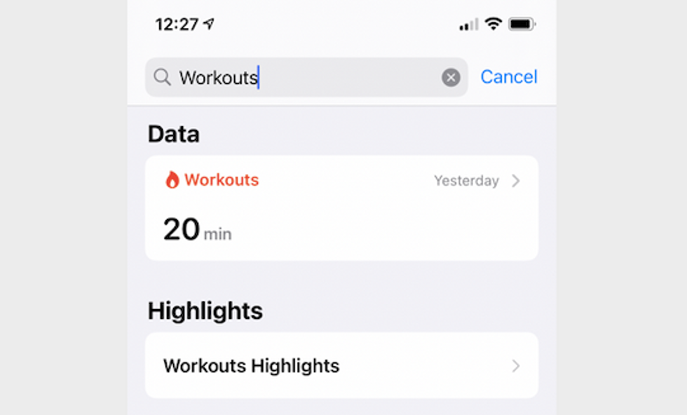 Add Apple Watch fitness workouts