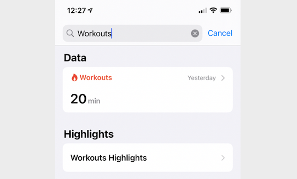 Add Apple Watch fitness workouts