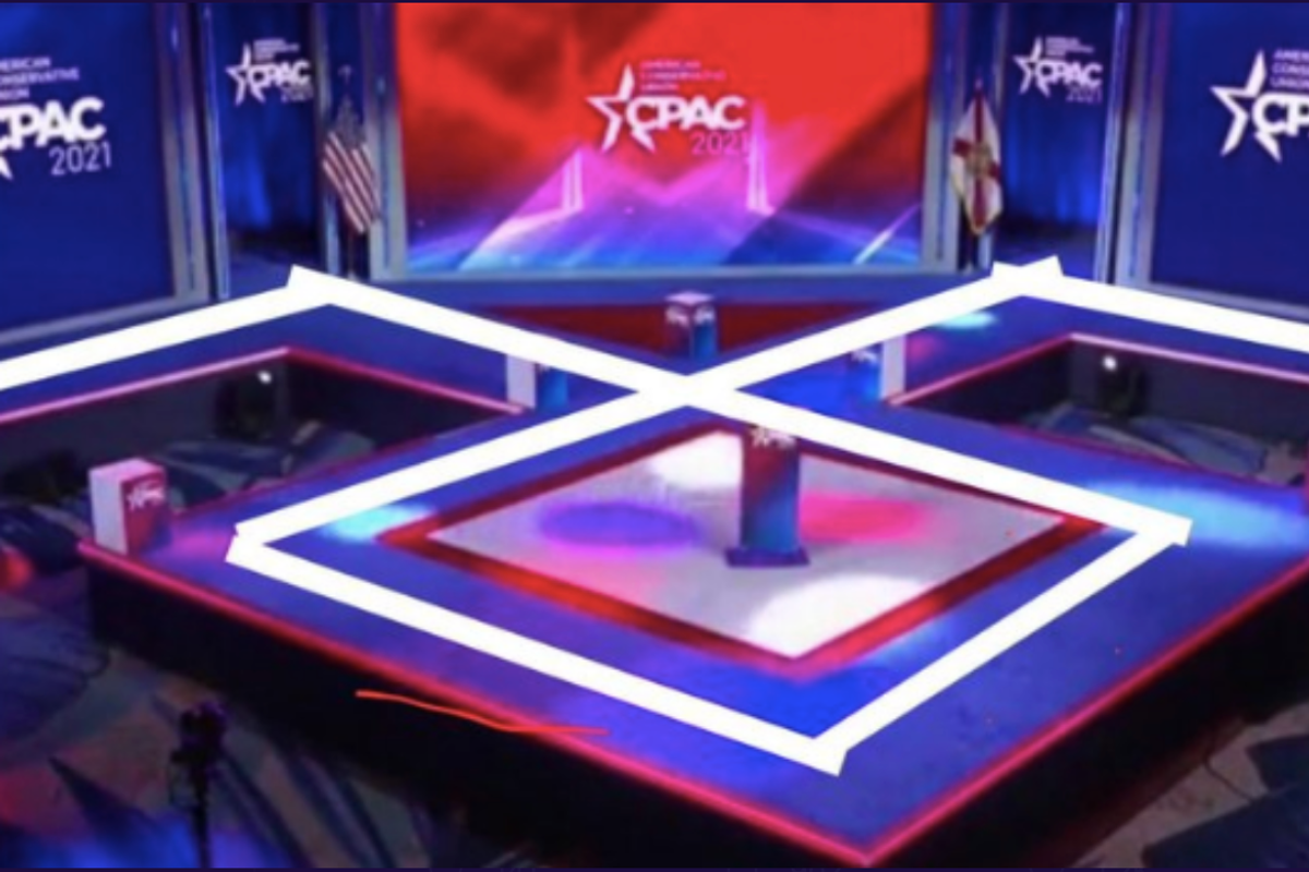 Hyatt speaks out on alleged Nazi symbol on stage at CPAC conservative conference last weekend