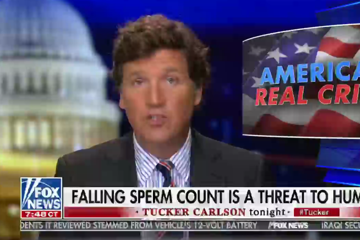 And Now For The Sperm Report, With Tucker Carlson!