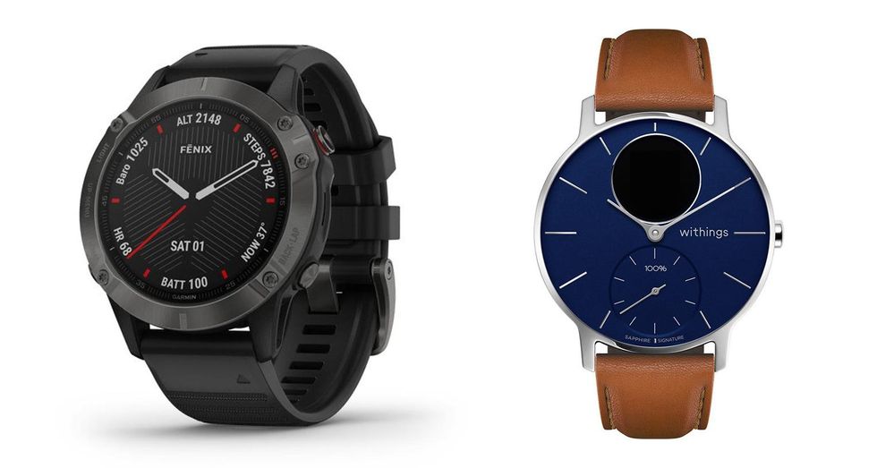 Garmin Fenix 6 and Withings Steel HR smartwatches