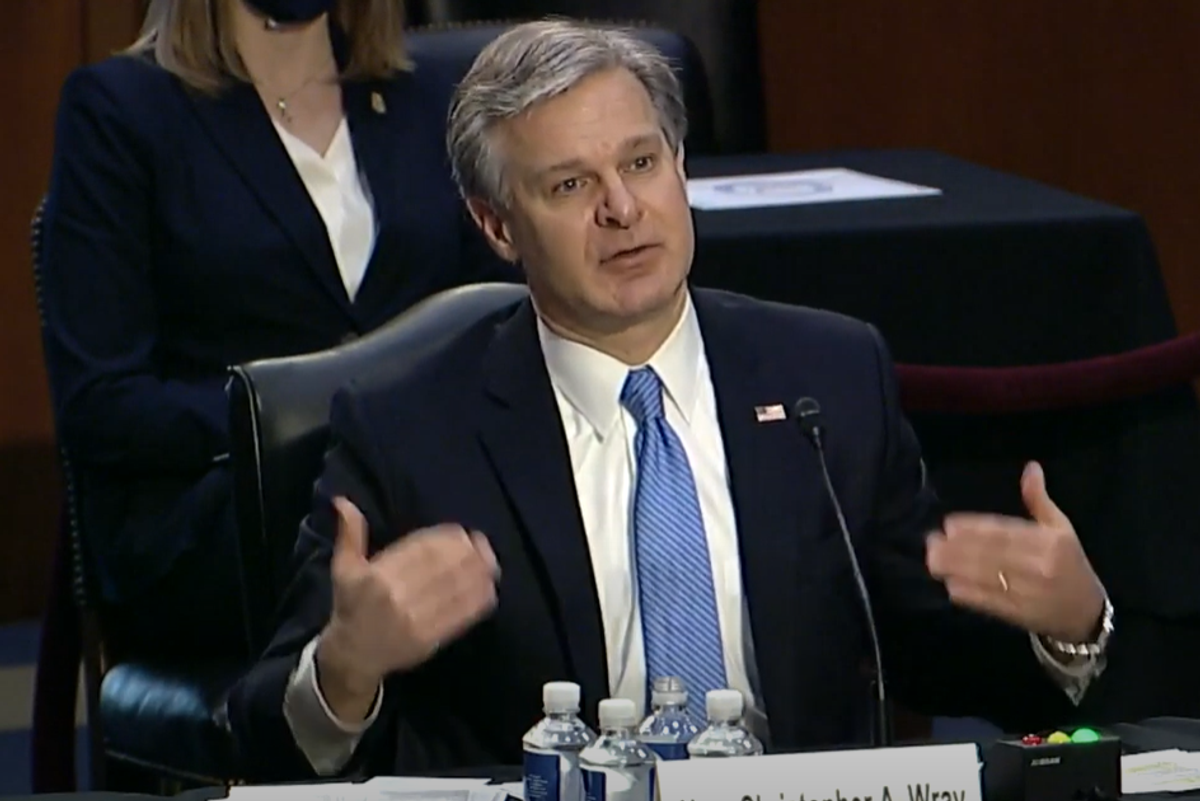 FBI Chief Chris Wray Spends Whole Day Playing Whack-A-Mole With Trump/GOP Lies About Capitol Attack