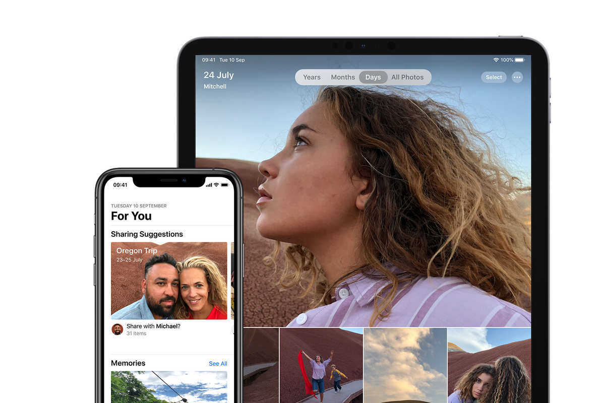 Apple Photos on an iPhone and iPad