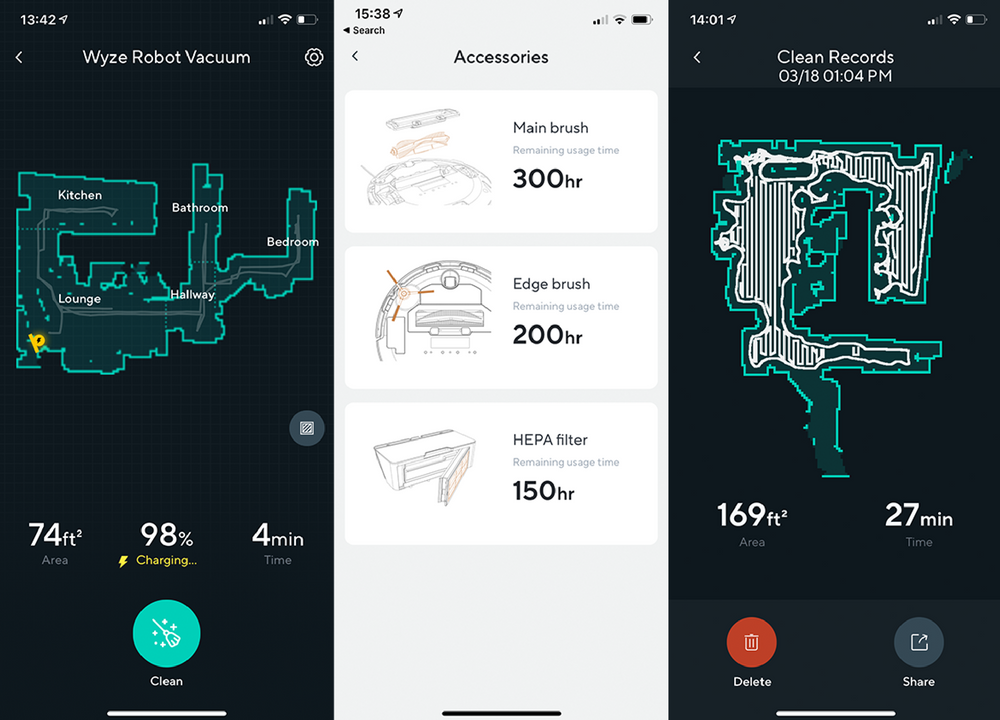 Wyze Robot Vacuum with LiDAR top Room Mapping, 2,100Pa Strong Suction, Wi-Fi Connect