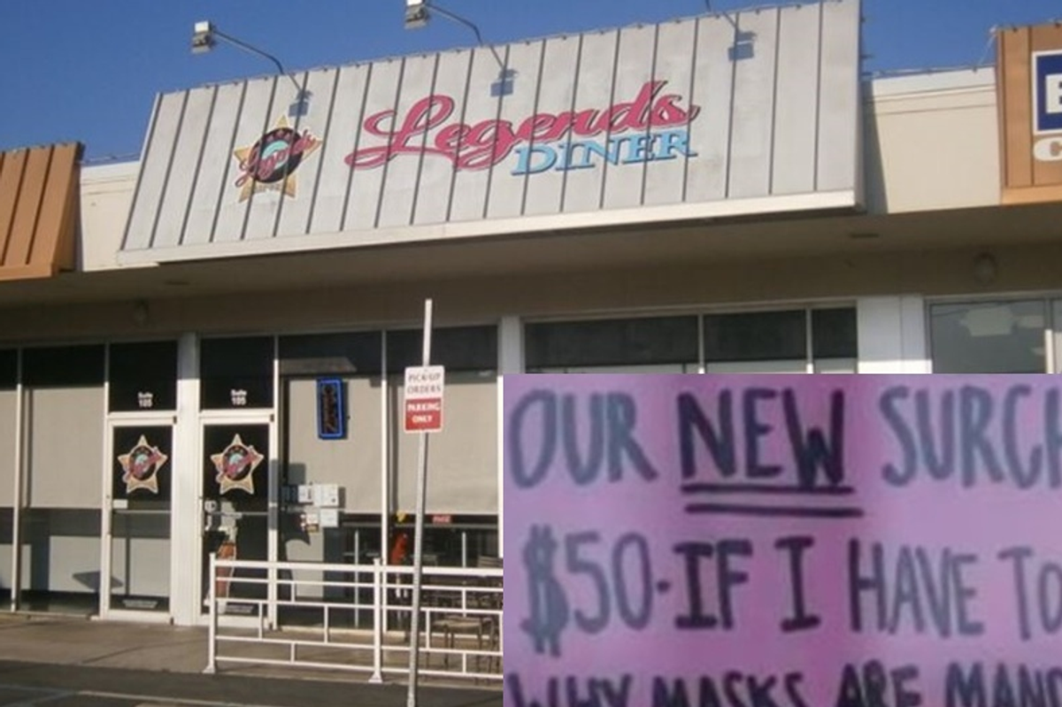 Hilarious Texas diner owner's sign pokes fun at customers who still refuse to wear a mask
