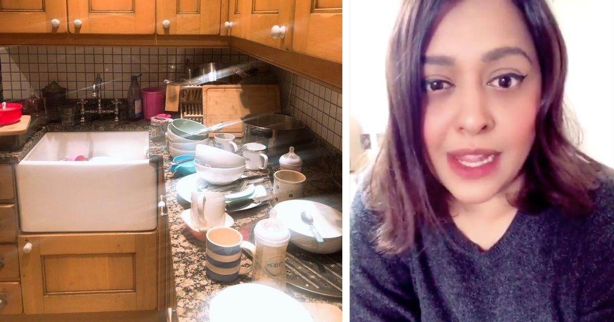 Mom lives the dream quietly quitting household chores to see if her family notices