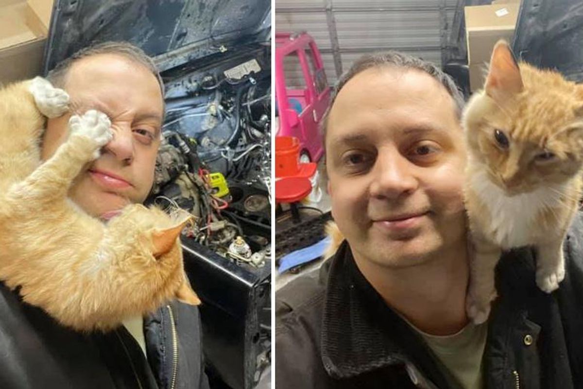 Man Finds Cat In His Garage While He Tries to Fix His Jeep But He Doesn't Own a Cat