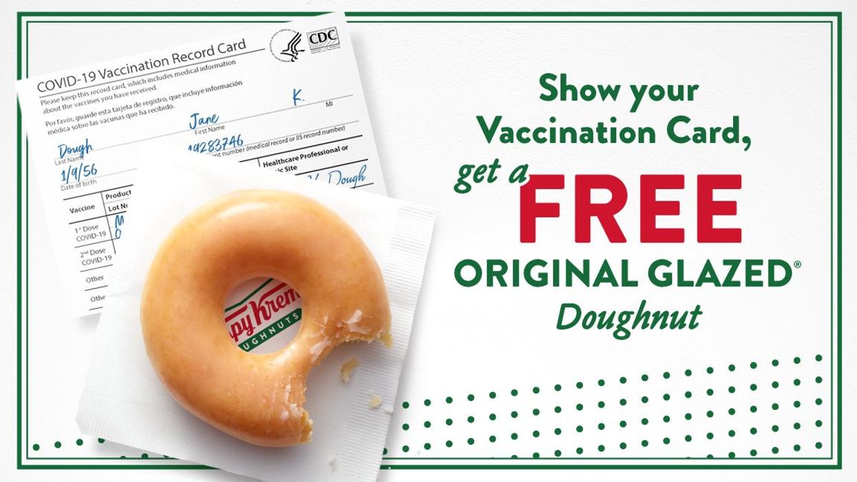 Krispy Kreme offers free doughnut to anyone who gets the COVID-19 vaccine