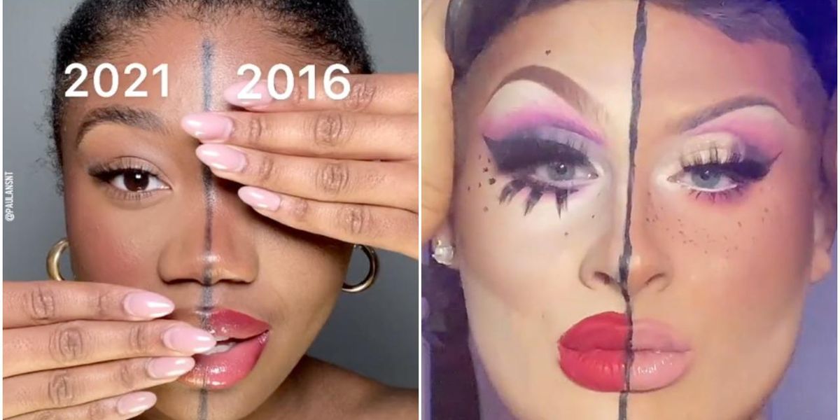 TikTokers Are Comparing Their 2016 Vs. 2021 Makeup Looks