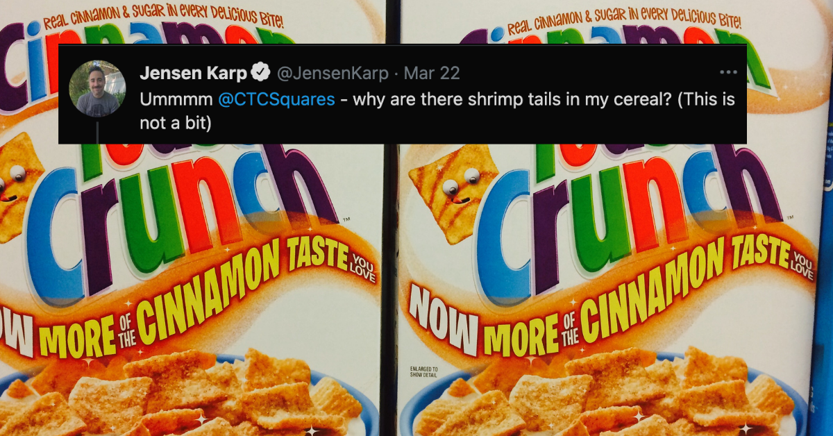 Cinnamon Toast Crunch Responds After Guy Finds What Appears To Be Shrimp Tails In His Cereal