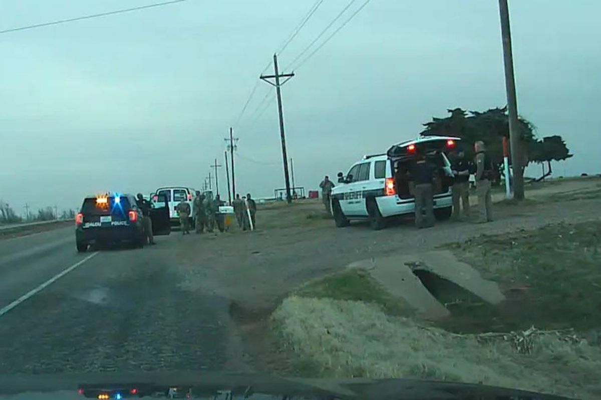 If You See Something (Texas National Guard Doing Kidnaps), Do Something (Run Troops Off Road, Hold At Gunpoint)