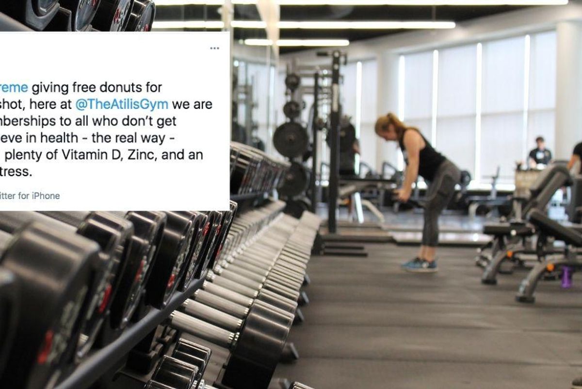 A note to the gym owner offering free memberships to people who refuse to get the vaccine