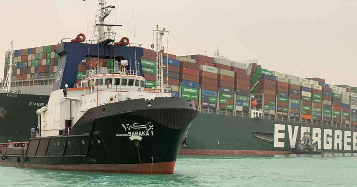 Cargo Ship Accidentally Drew A Giant Penis In The Ocean Before Getting Stuck In The Suez Canal