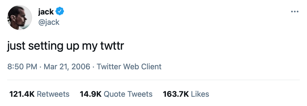 Jack Dorsey's first tweet