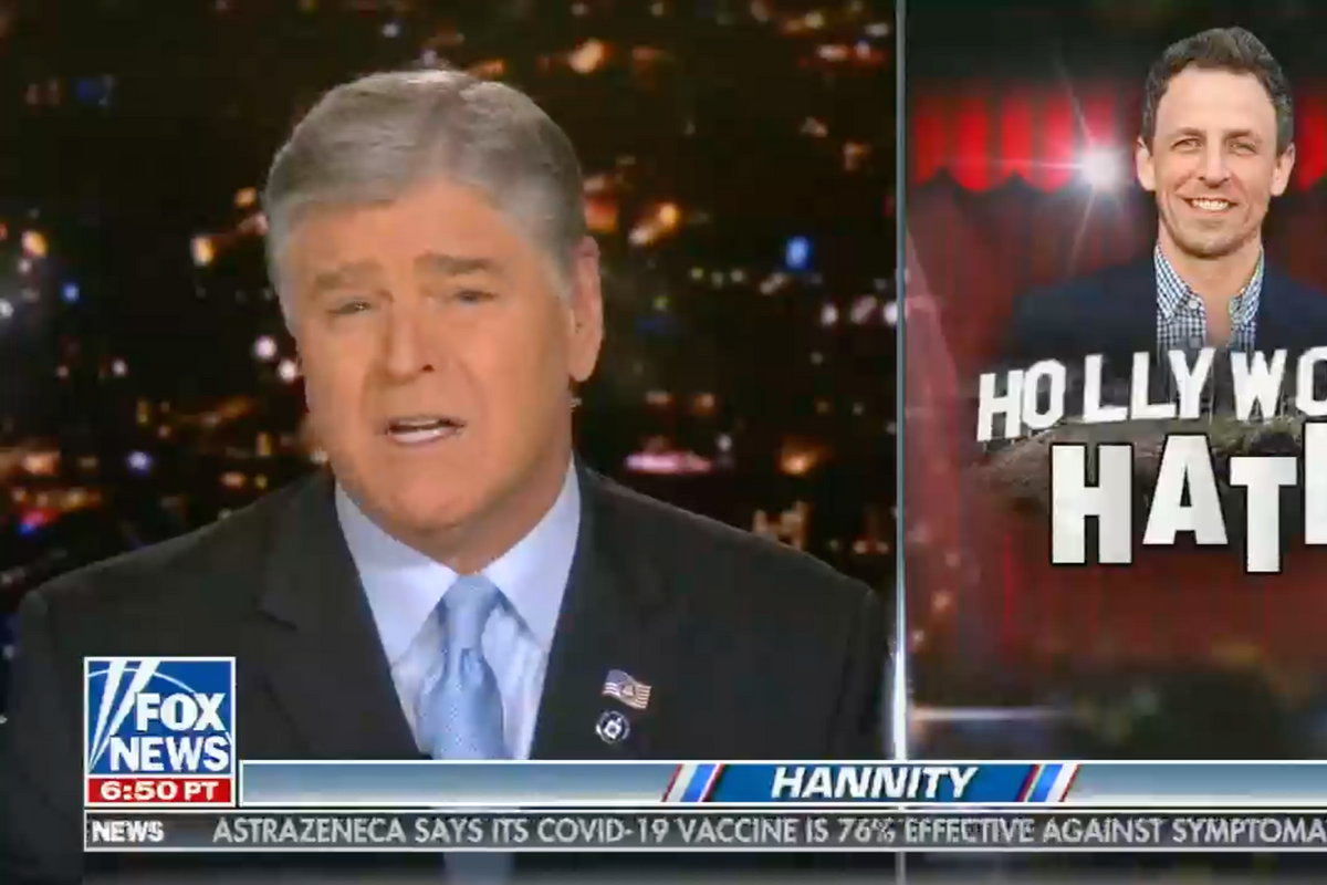 Sean Hannity Shares Weird Fantasy Of A Gun-less Seth Meyers Experiencing A Home Invasion