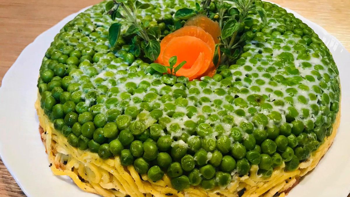 Cuciniamo insieme: ciambella di tagliolini con piselli e tartufo (nero)