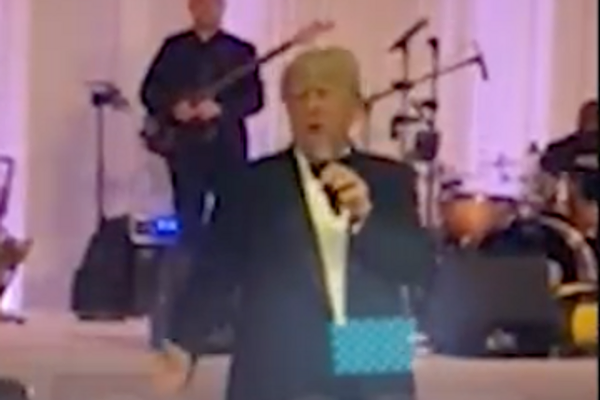 Trump Stumbles Into Wedding, Gives Incoherent Toast To Himself