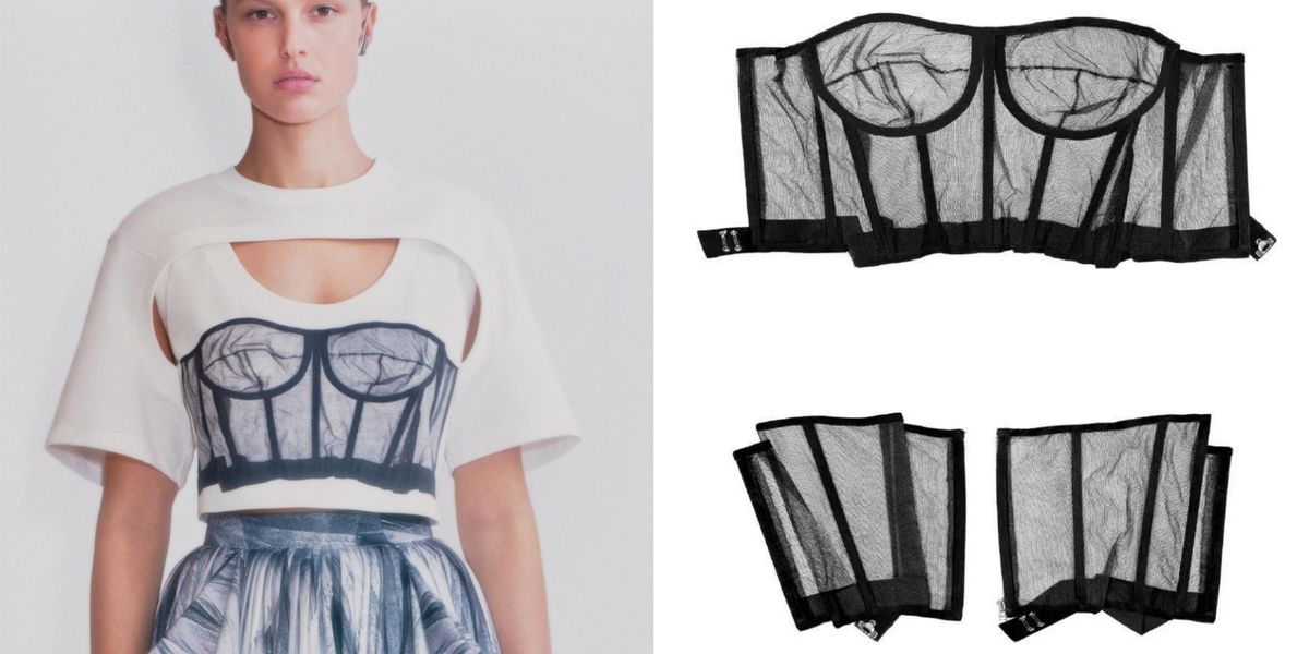 How Alexander McQueen Turned Vintage Corsets Into Engineered Prints for Spring 2021