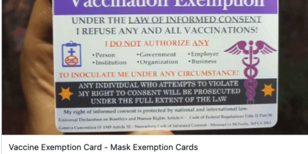 Twitter Users Promoting Fake 'Vaccination Exemption' Cards Against Platform's Policy - Vimarsana News