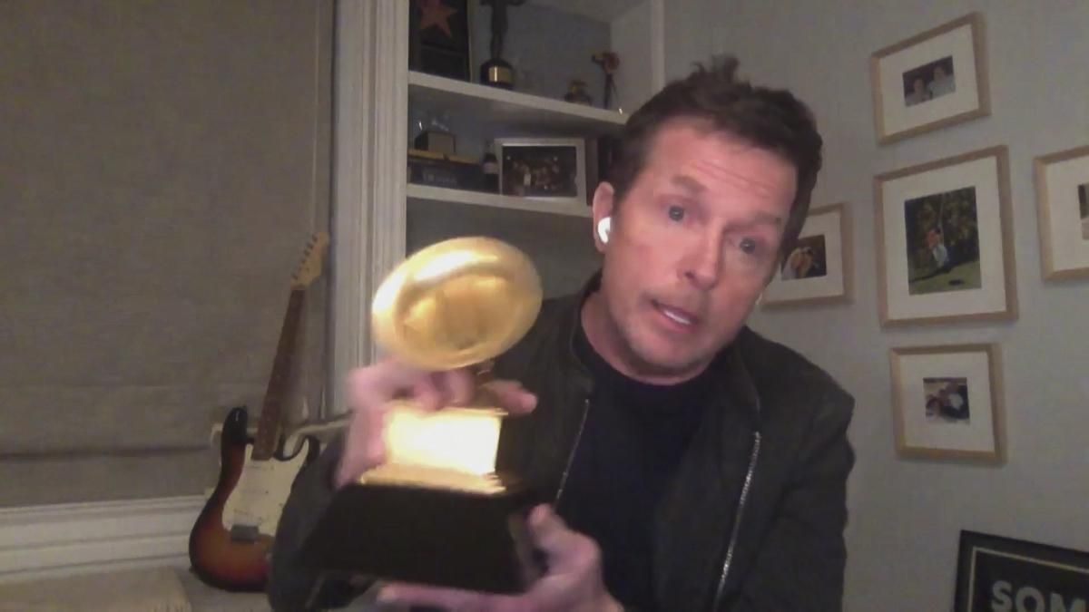Michael J. Fox with his GRAMMY