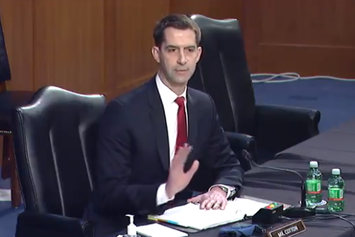 Tom Cotton Is A Flaming Garbage Racist, Thank You For Coming To Our TED Talk