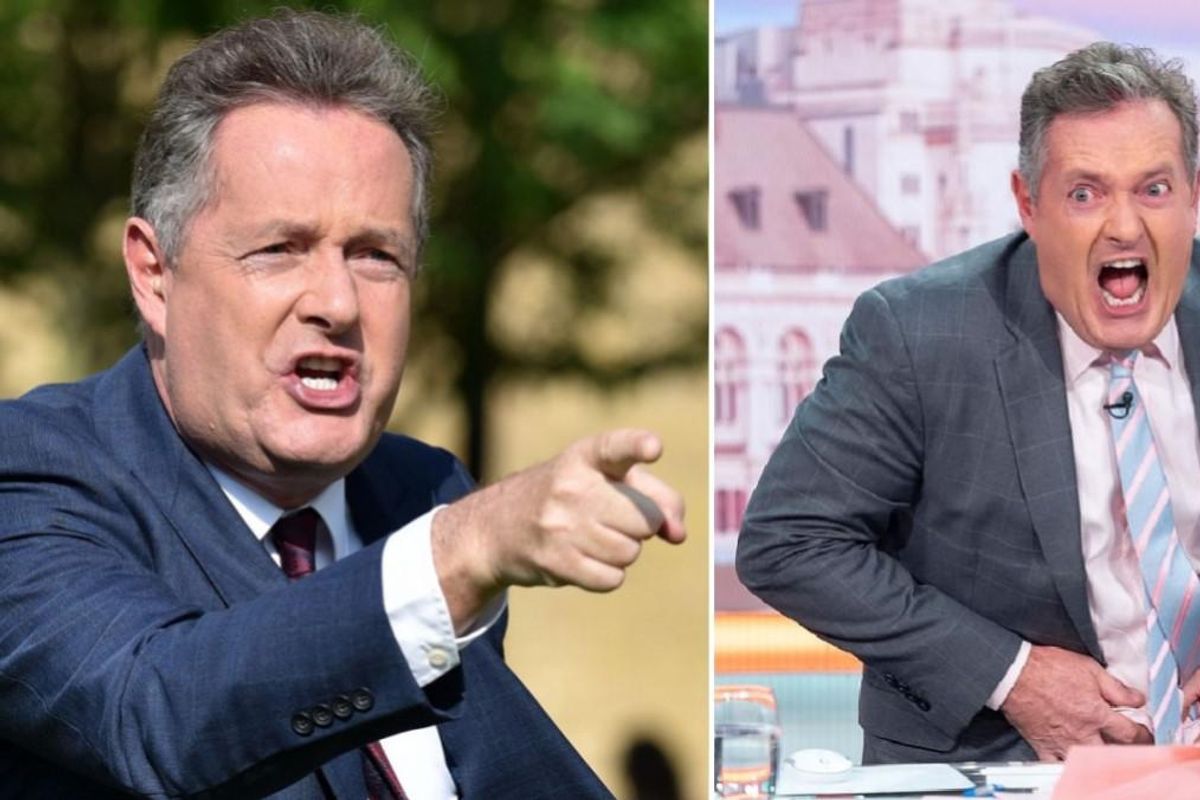 Piers Morgan pointing at himself