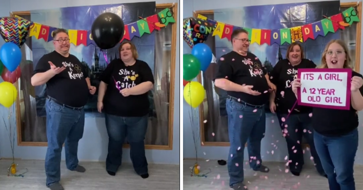 Adoptive Parents Show How A Gender Reveal Party Is Done—With Their New 12-Year-Old Daughter