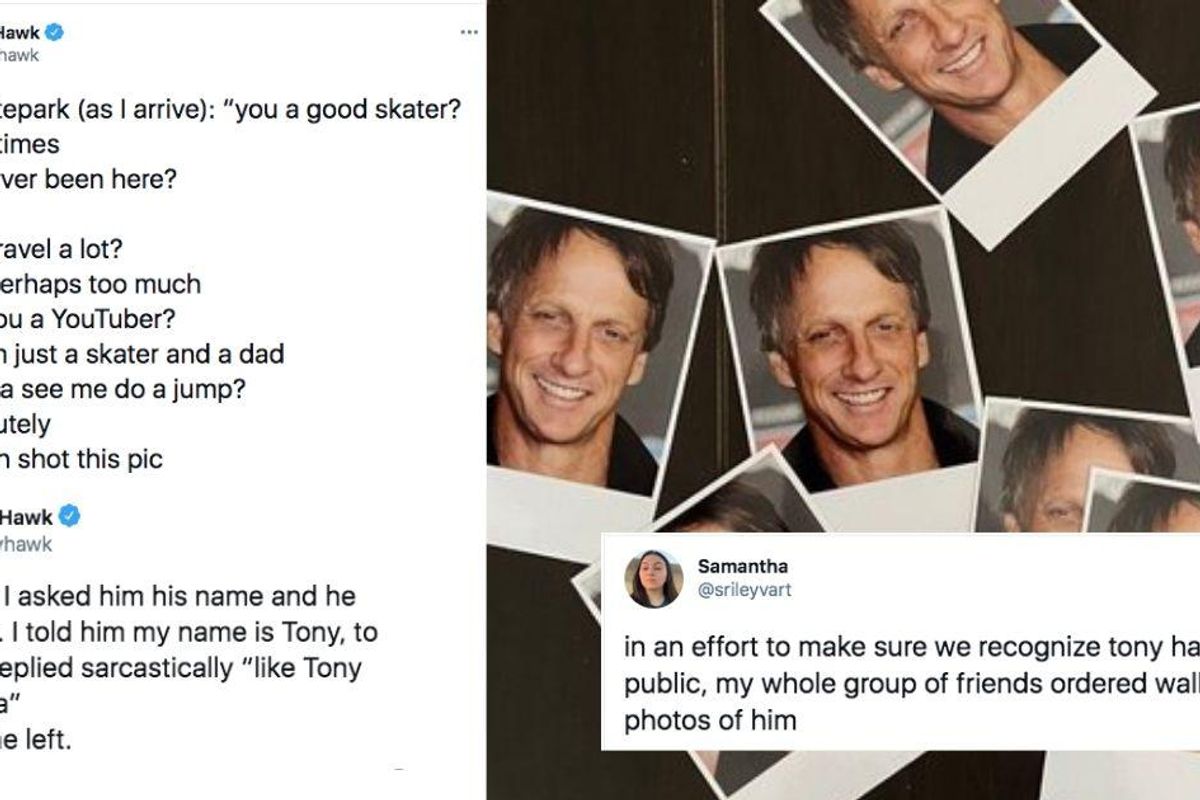 tony hawk, skateboarding, skateboarder, athlete, celebrity, meeting celebrities, culture, humor, funny, twitter