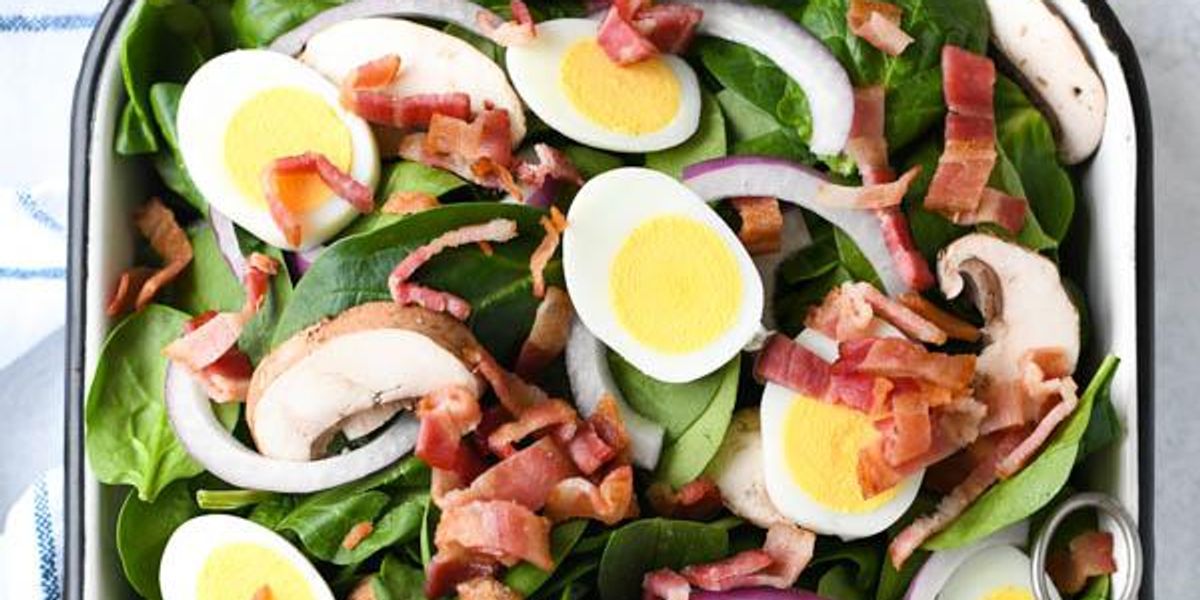 Spinach Salad with Bacon - My Recipe Magic