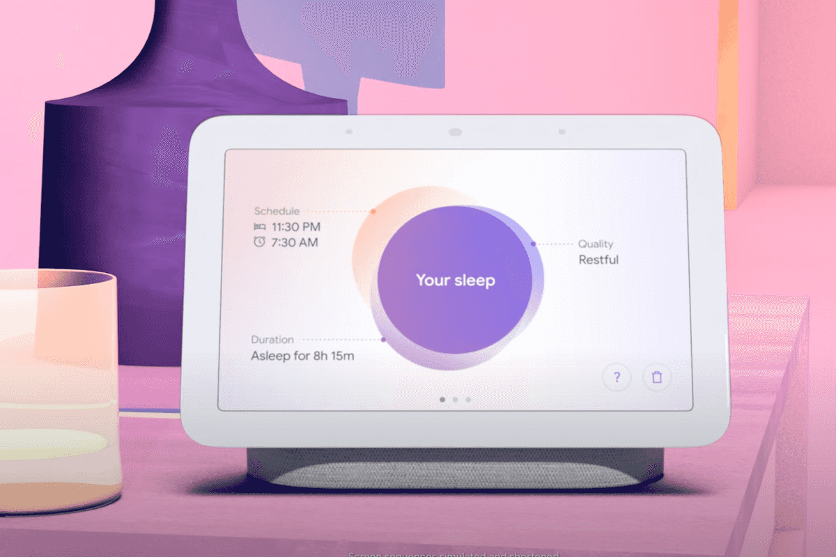 Sleep tracking of the Nest Hub 2
