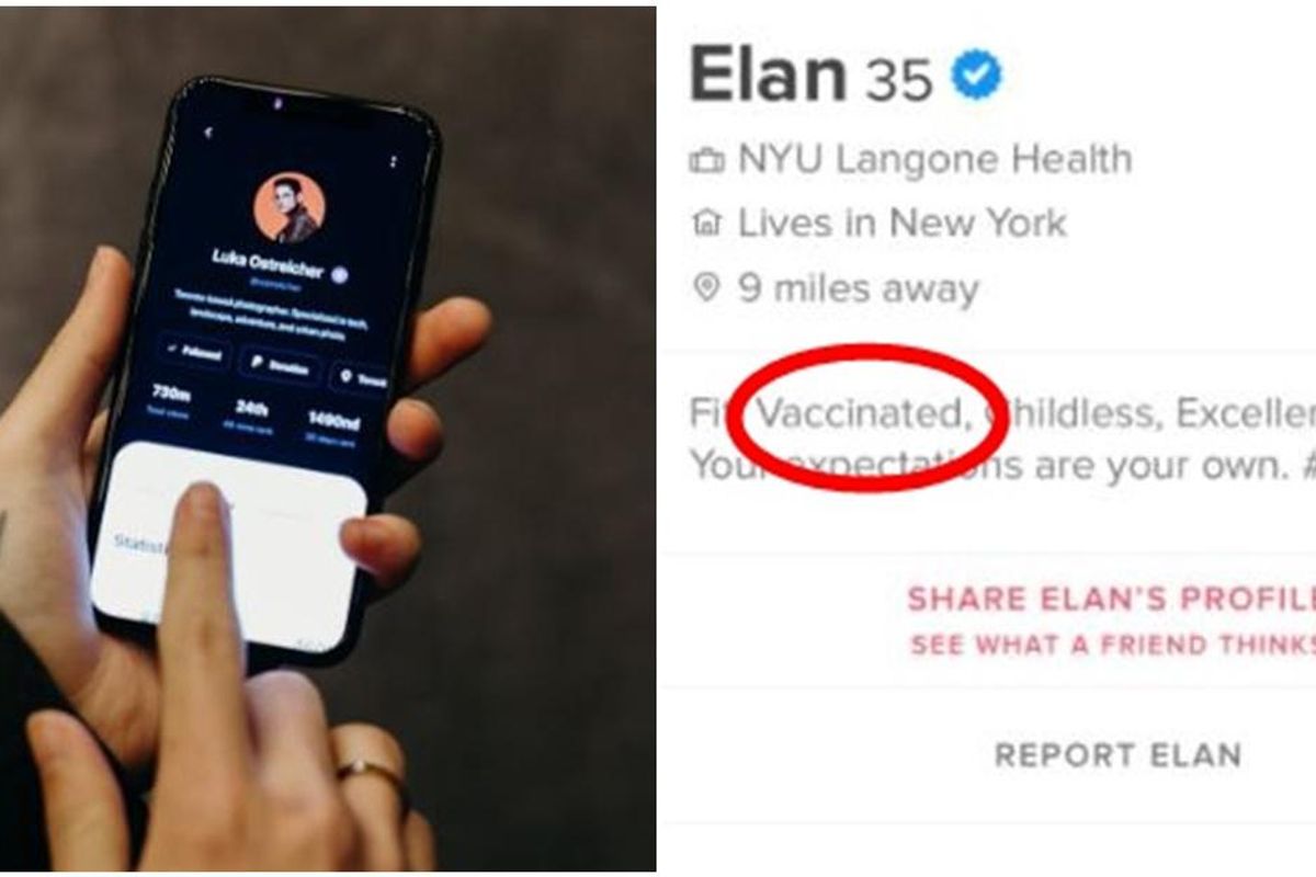 The 'hottest thing you can do' on a dating app right now is to say you're vaccinated