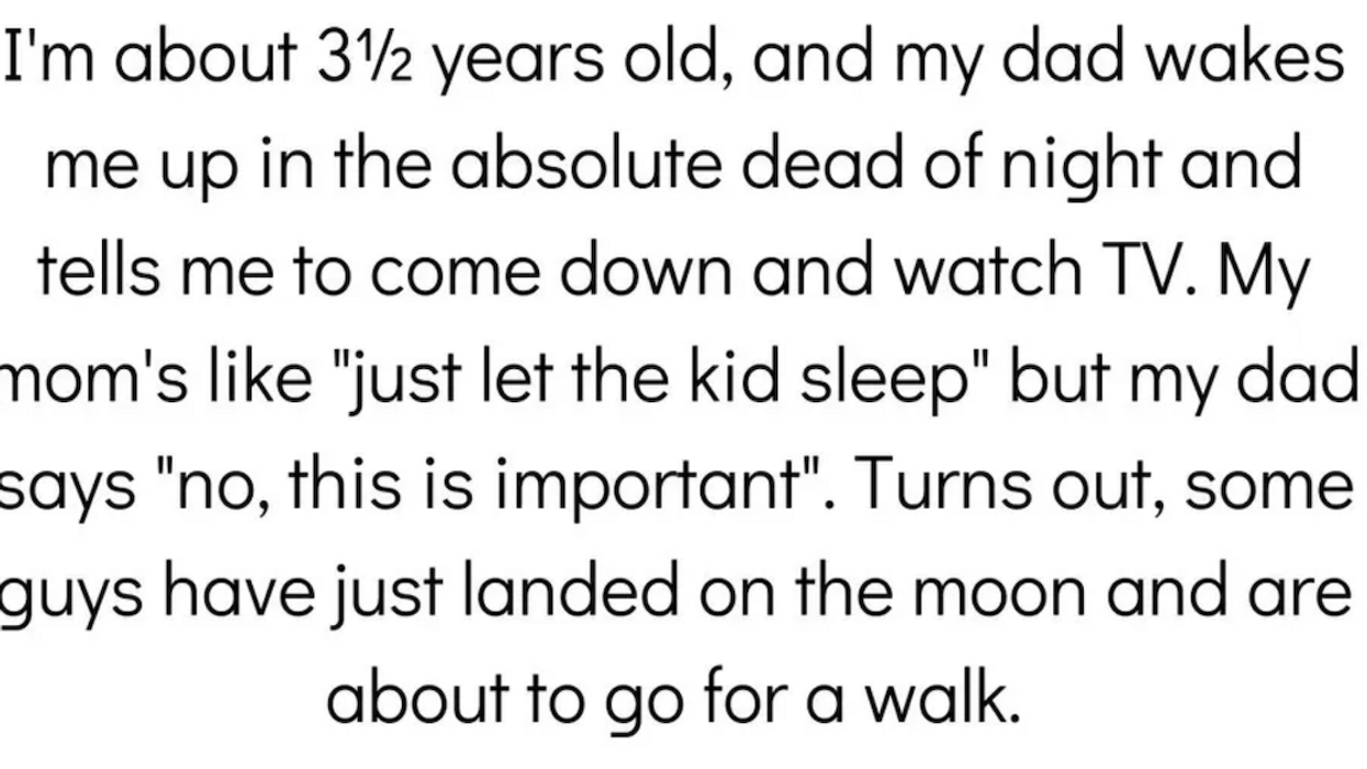 People Recall Their Earliest Memories