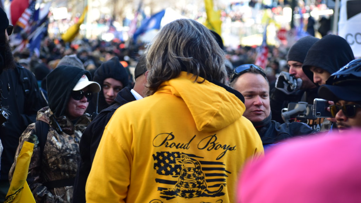 ​Proud Boys at Virginia 2nd Amendment Rally in 2020.