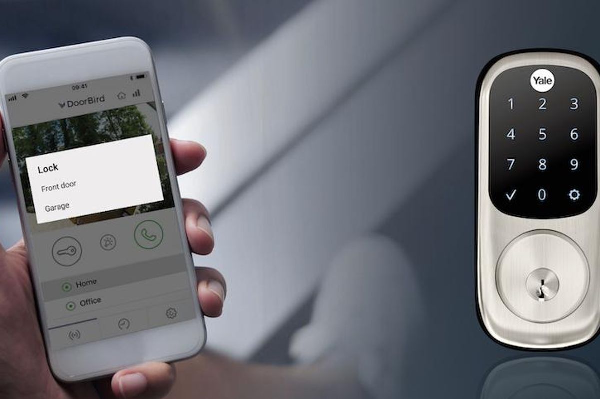 Yale door lock with Doorbird system