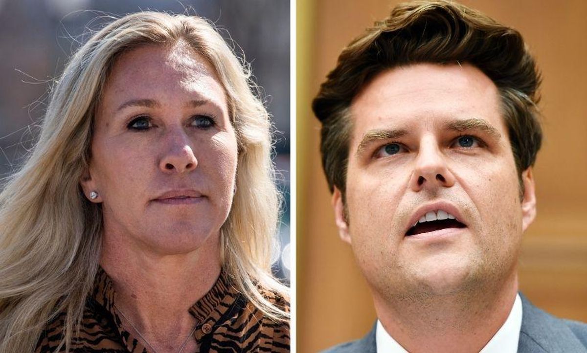 QAnon Rep. Dismisses Gaetz Trafficking Investigation Because It's Based on 'Conspiracy Theories'