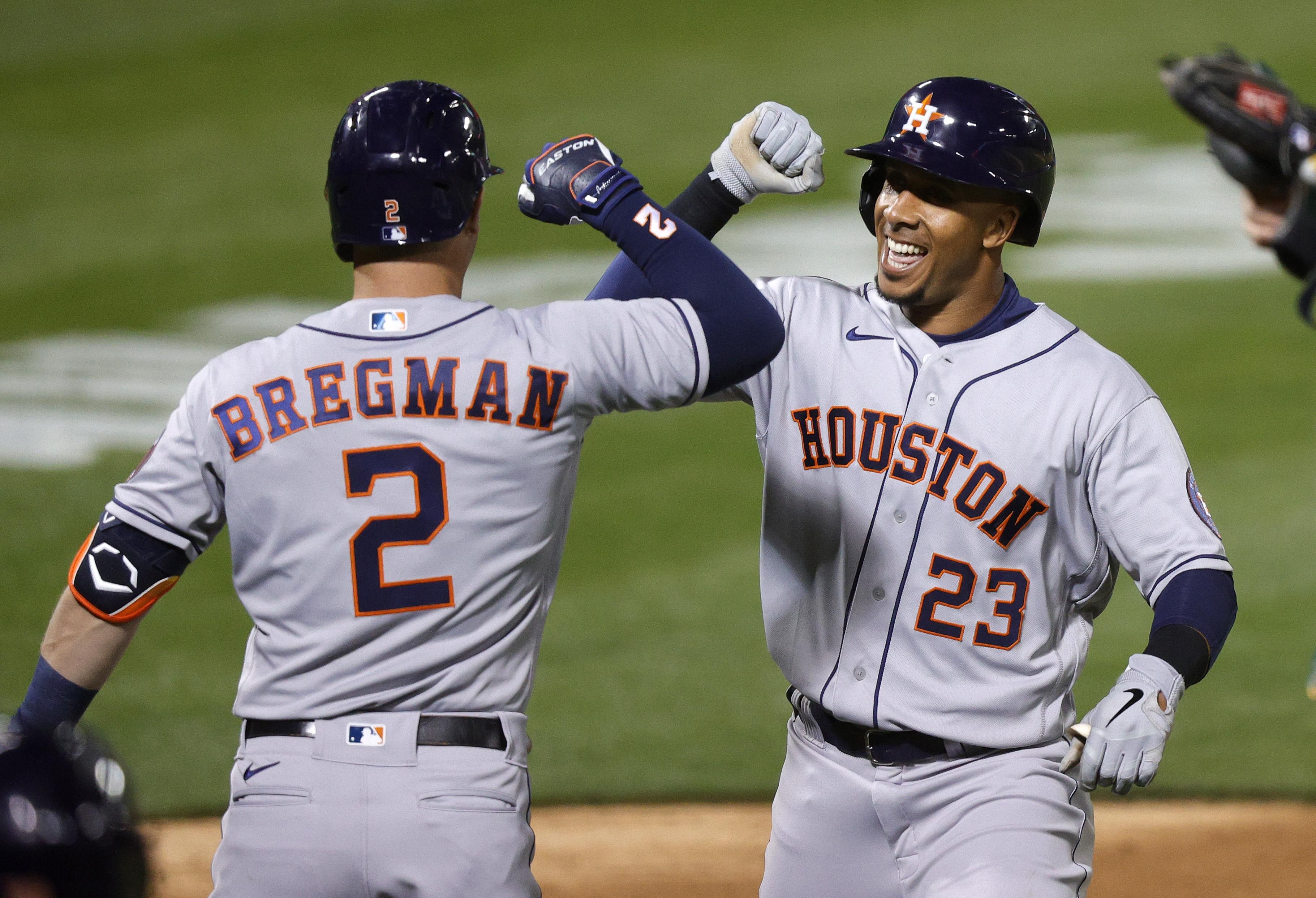 Astros' Alex Bregman and Michael Brantley