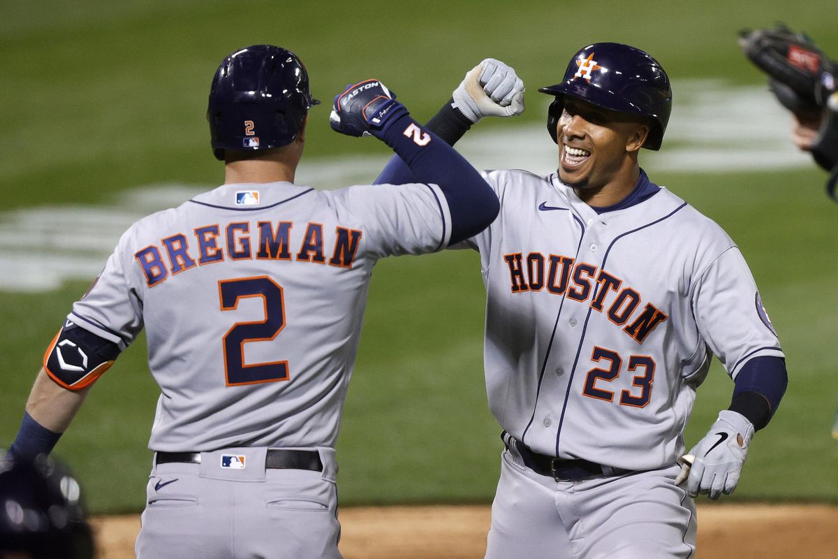 Astros' Alex Bregman and Michael Brantley