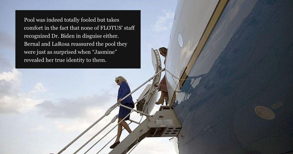Jill Biden successfully fooled the media and her own staff on an April Fool's Day flight