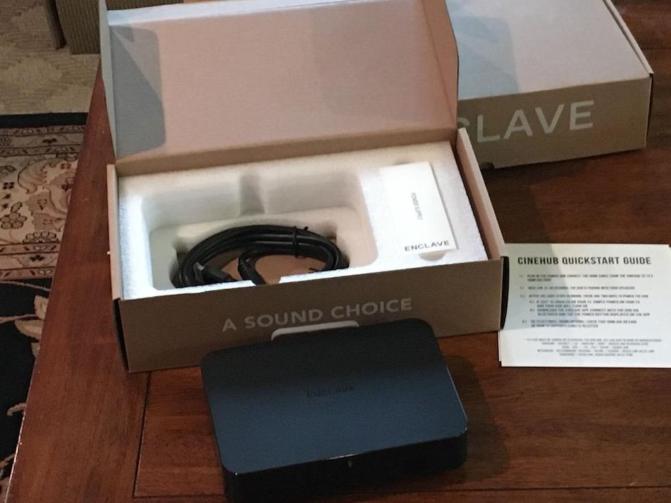 Photo of CineHome II CineHub unboxed.