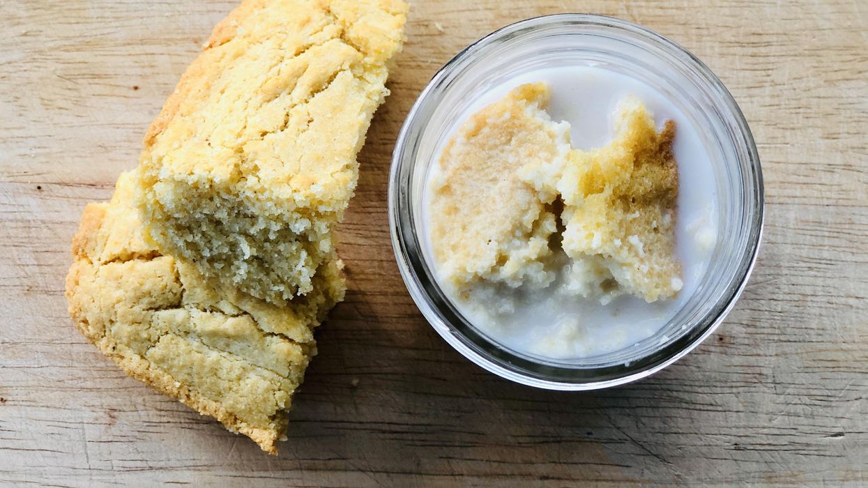 Cornbread and milk