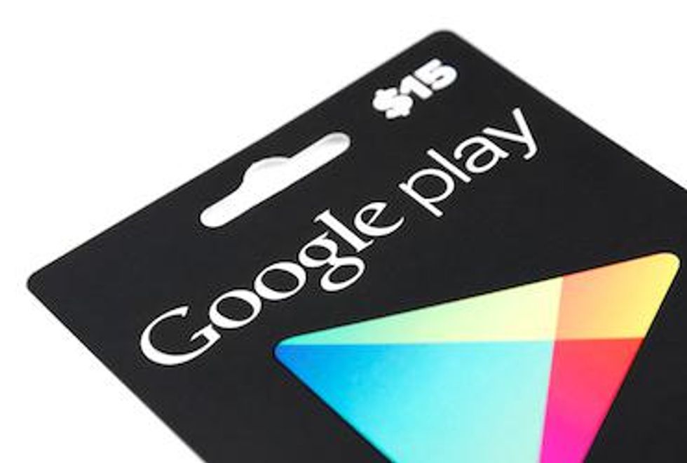 Google Play gift card and logo