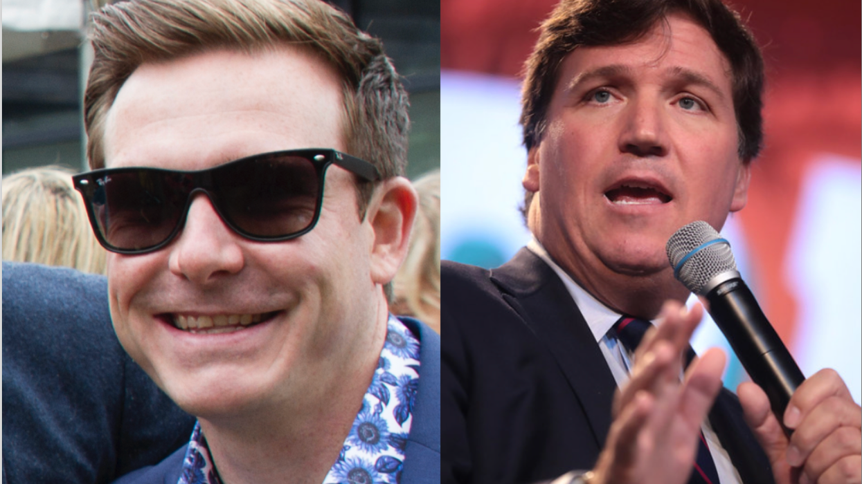 Lachlan Murdoch and Tucker Carlson